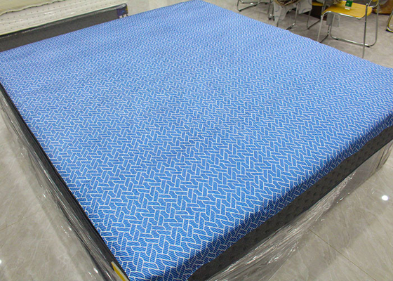 Personnalisation imprimée par polyester piquante de tissu de matelas tricotée par chaîne