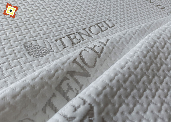 Le matelas tricoté de jacquard a piqué le tissu en bambou modal d'oreiller de mémoire de fibre de polyester de tissu