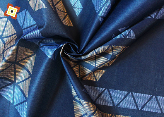 Couleur bleue tissée faite sur commande de tissu de matelas de polyester tricotée par chaîne
