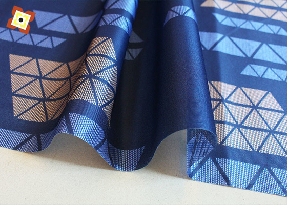 Couleur bleue tissée faite sur commande de tissu de matelas de polyester tricotée par chaîne
