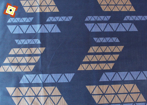 Couleur bleue tissée faite sur commande de tissu de matelas de polyester tricotée par chaîne