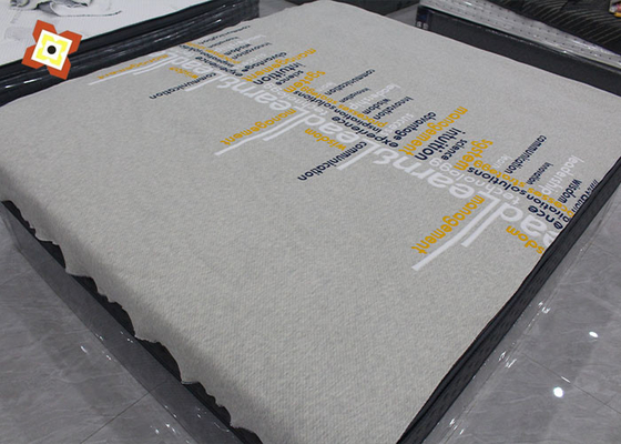 Tissu tricoté dégrossi double de ressort de jacquard pour le matelas, fil tourné