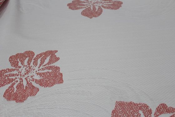 Le poly jacquard du résistant à l'eau 240gsm tricotent le tissu avec le modèle de fleur