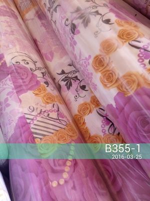 Tissu imprimé tissé par 40gsm résistant de ride avec floral imprimé
