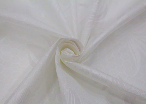 Modèle de fleurs bas blanc en gros imprimant le tissu de pongé de polyester de tricot pour le protecteur de matelas