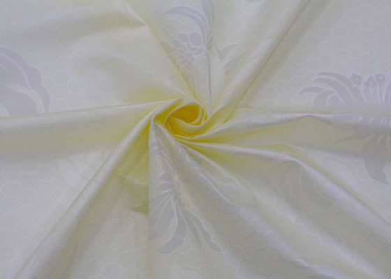 Modèle de fleurs bas blanc en gros imprimant le tissu de pongé de polyester de tricot pour le protecteur de matelas