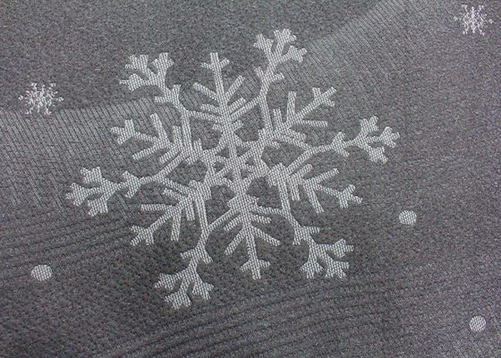 le jacquard 100% fin de polyester a tricoté le modèle de flocon de neige de tissu de matelas