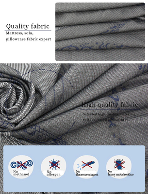 tissu de toile piquant de Gray Polyester Knitted Jacquard Protective de tissu du matelas 260gsm