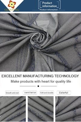 tissu de toile piquant de Gray Polyester Knitted Jacquard Protective de tissu du matelas 260gsm