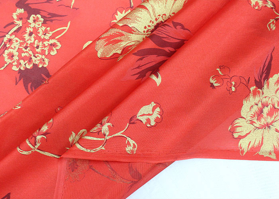 L'anti chaîne 100% d'impression de poudre d'or de tissu de matelas de polyester d'odeur a tricoté