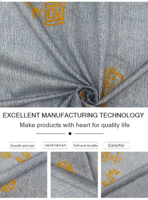 La chaîne 100% de tissu de matelas de polyester a tricoté le tissu imprimé de poudre d'or