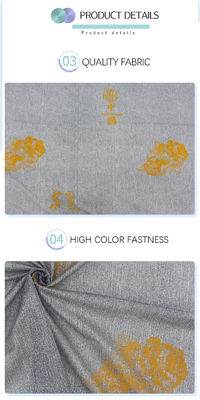La chaîne 100% de tissu de matelas de polyester a tricoté le tissu imprimé de poudre d'or