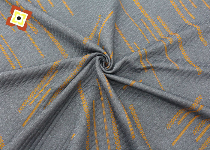 Guangzhou en gros Matraque à oreiller étirable Tissu à couette Tricot Jacquard Couche aérienne Modal Tissu de matelas gris